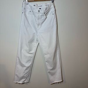 J. Crew White Cropped Ankle Jeans